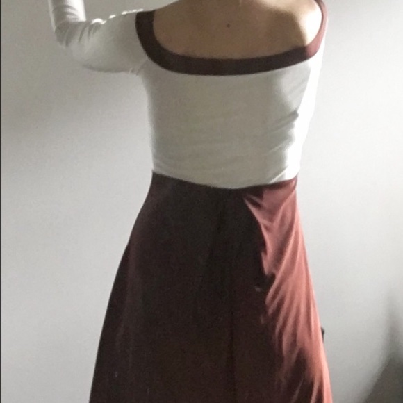 Brown & White Dress - Picture 3 of 4