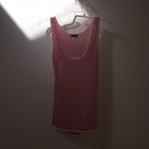 Armani jeans red and white striped backless tank