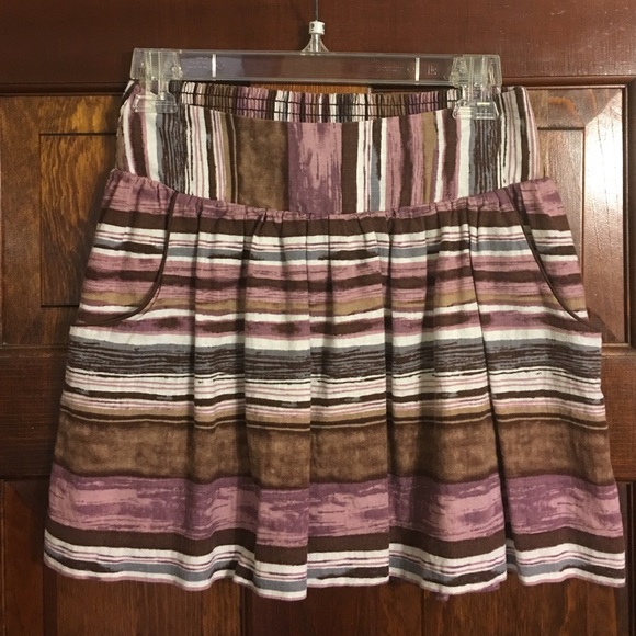 Multicolor striped skirt