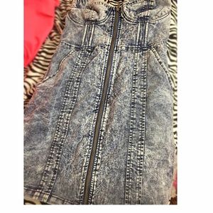 Acid Wash Denim Mini Dress