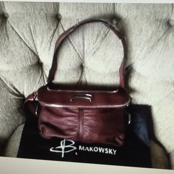 B. Makowsky brown leather bag NWT