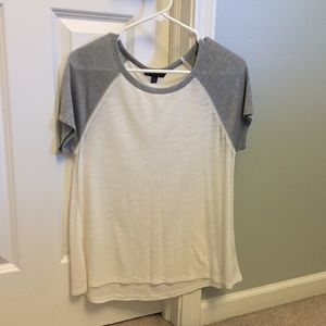 Silver and white shirt