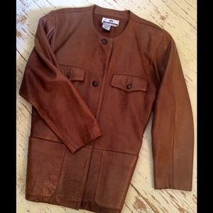 Karl Lagerfeld vintage butter soft leather jacket