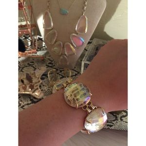 kendra scott clear iridescent cassie bracelet