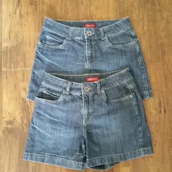 Two pairs of Merona denim jean shorts