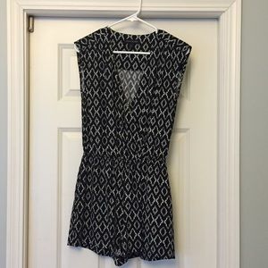 OPEN TO OFFERS! Black and white romper!