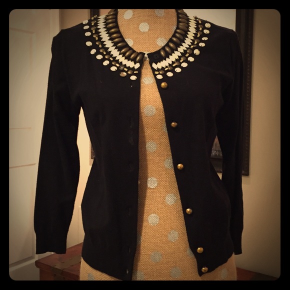 Alfani black cardigan with metallic beading - Picture 1 of 3