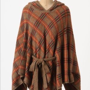 Anthropologie Hallstatt Plaid Cape