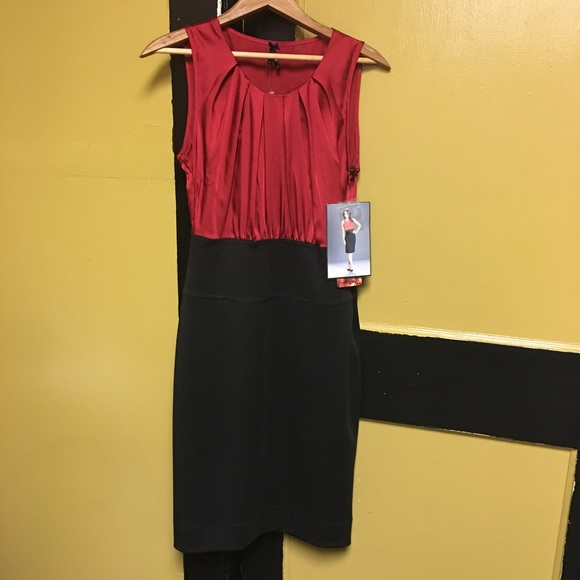 Wine Color And Black Dress