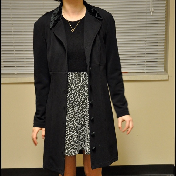Velvet black coat