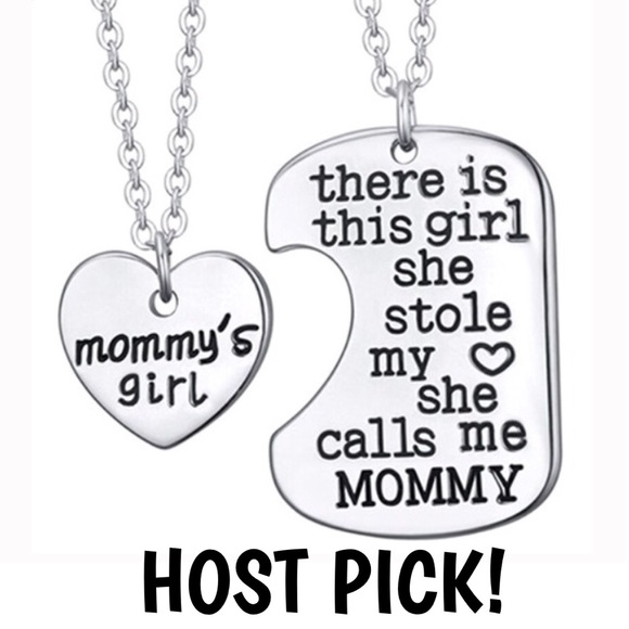 Mommy's Girl 2-Piece Silver Charm Necklace❤️❤️
