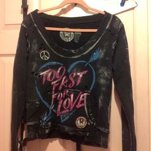 NEVER WORN, AFFLICTION SWEATSHIRT. SOOO CUTE