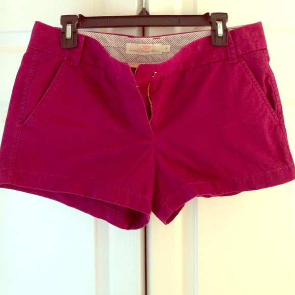 J Crew Chino Shorts - Wine color, size 8