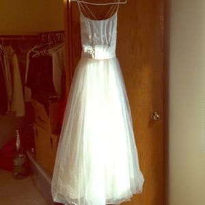 White prom dress
