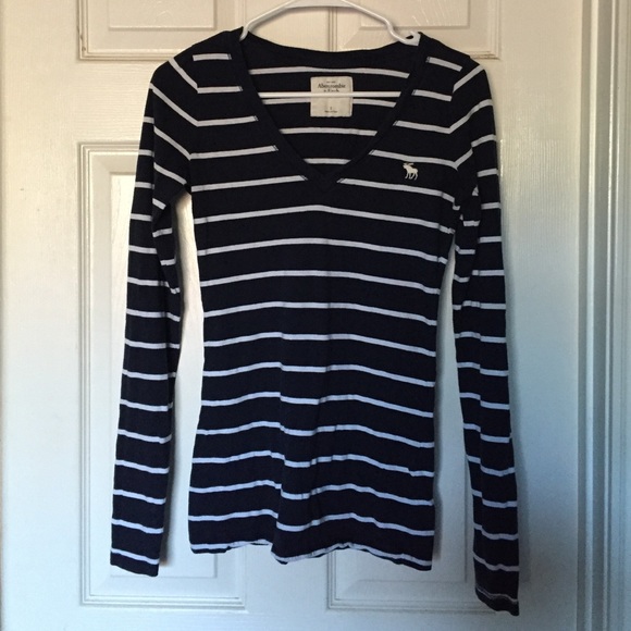 Striped long sleeve top