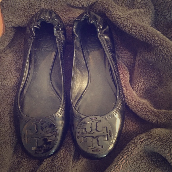 Tory Burch patent leather ballerina slippers