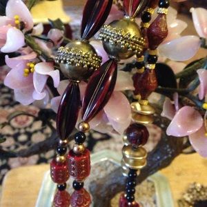 Vintage 1950 engraved Bakelite German necklace