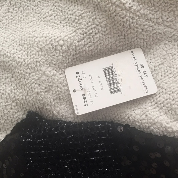 Free People black sequin crop tank - Picture 3 of 3