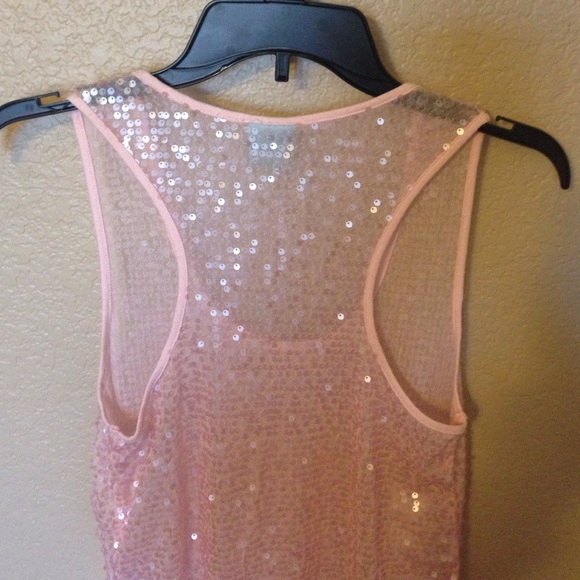 h.i.p Pink Sequins High Low Tunic - Picture 3 of 4
