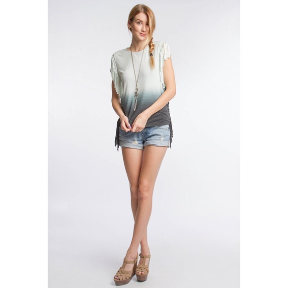 Dip-Dye Fringe Top