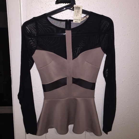 ArdenB mesh long sleeve top