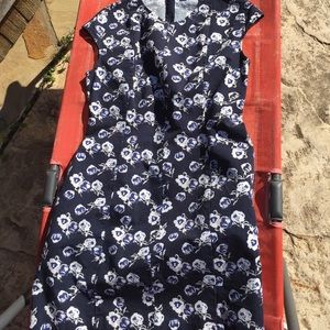 Cute floral, navy dress