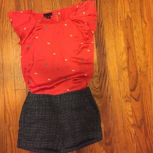 Final👇🏼Red flutter sleeve top