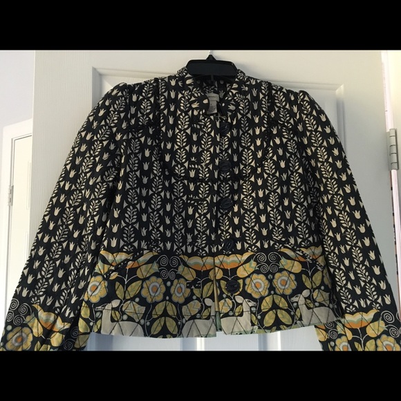 SOLD!!! Anthropologie black and white jacket.