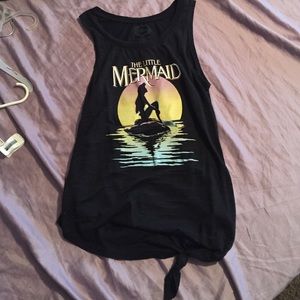 the little mermaid tank. front knot tie.