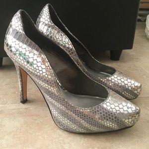 White House Black Market Faux Snake Skin Heel