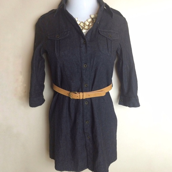 Dresses & Skirts - Dark denim shirtdress
