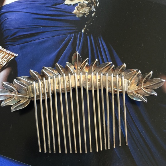 Vintage Sterling Hair Jewelry 💕Leaves Hair Comb - Picture 2 of 4