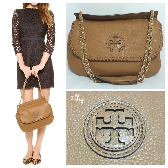 Tory Burch Handbags - ❌SOLD❌TORY BURCH MARION SADDLE BAG (TAN)