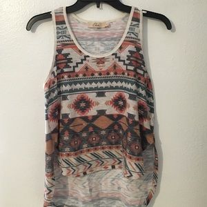 Tribal print top
