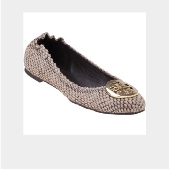 Calf Hair Snake Print Tory Burch Flats