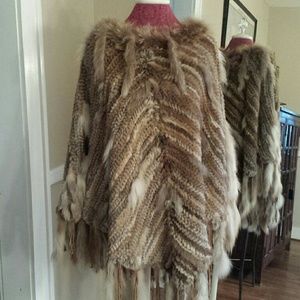 FUR PONCHO.... gorgeous. NEW!