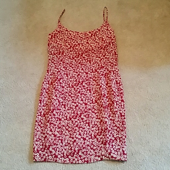 Flowery Red Dress