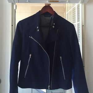 Navy moto gap jacket