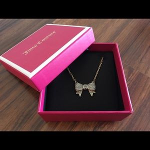 Juicy Couture Pave Bow Wish Necklace