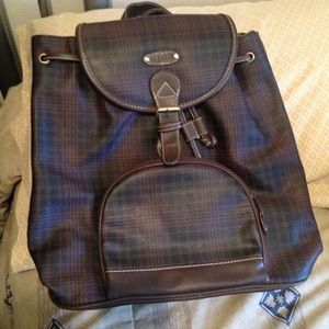 brown plaid patterned gitanoe vintage bag