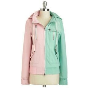 Pink and teal leipzig jacket