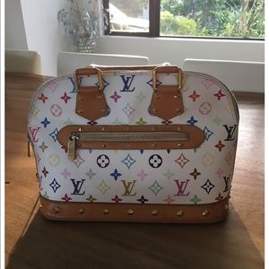 LV
Murakami Alma Pm Multicolor White Satchel