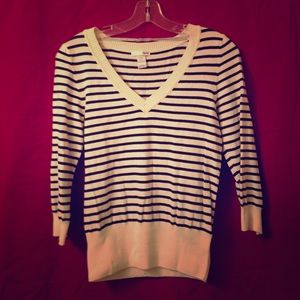 Black and Cream striped top