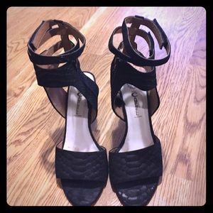 Jeffrey Campbell triple ankle strap peep toe heels