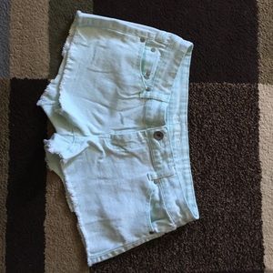 Light blue jean shorts
