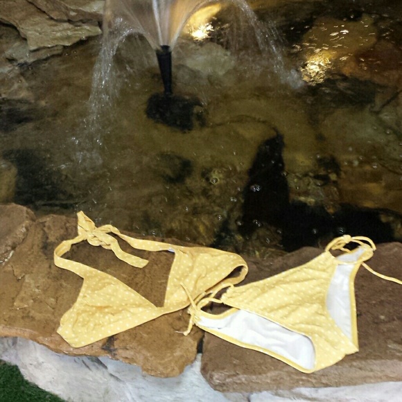 Yellow polka dot bikini