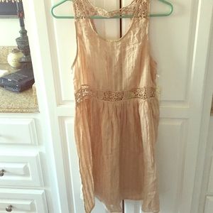 Beige lace dress