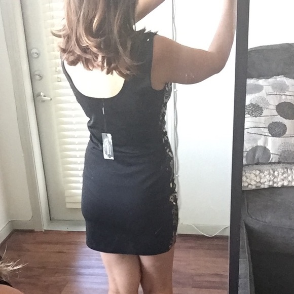 ✨ Black and Gold Party Dress ✨ - Picture 3 of 5