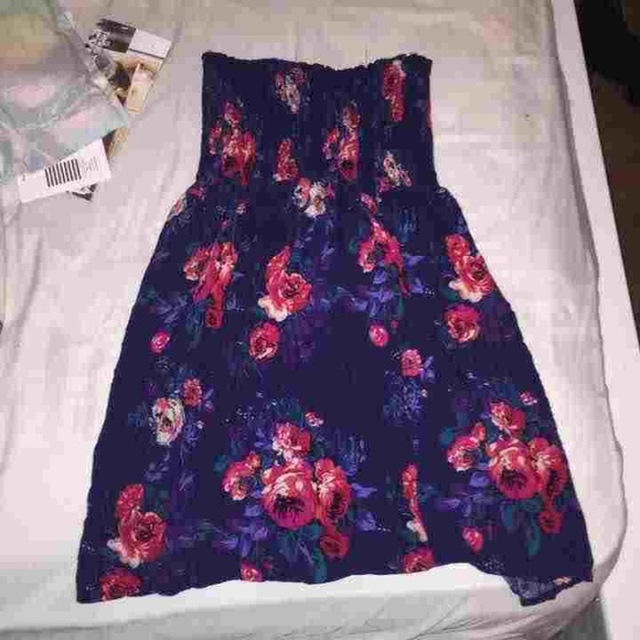 Flowery tube top dress