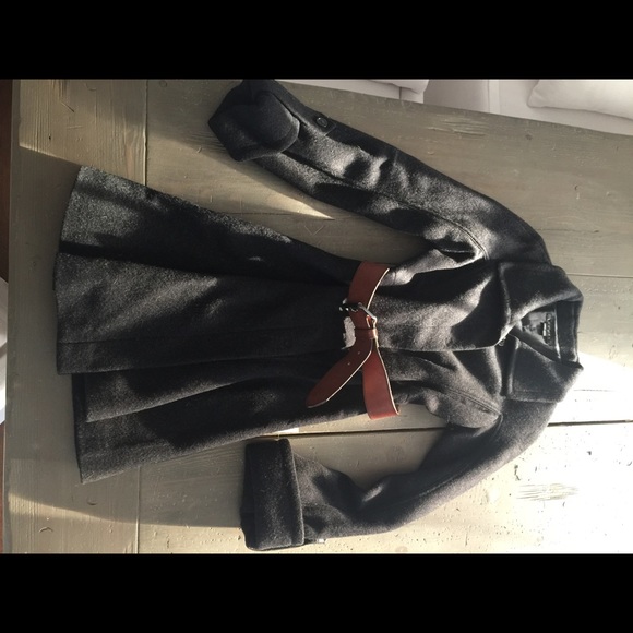 Theory jacket XS petite gray / black peacoat